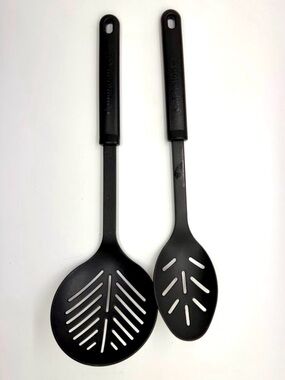 Calphalon Nylon set 2 Slotted Spoon & Skimmer  Safe to 400 Degrees 14” Long